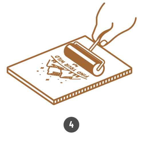 Drawing / tip with the roller included in our printing kits