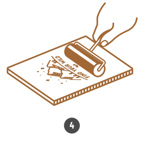 Drawing / tip with the roller included in our printing kits