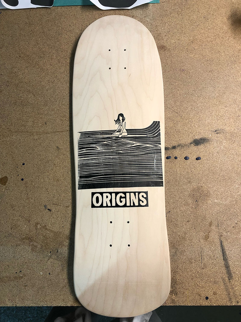 Tabla de madera para skate personalizada con BigStamping