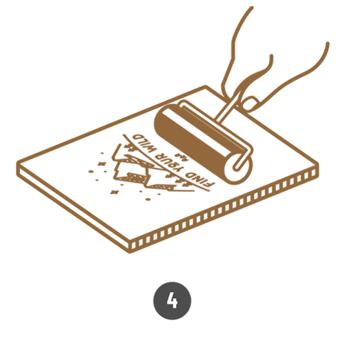 Drawing / tip with the roller included in our printing kits