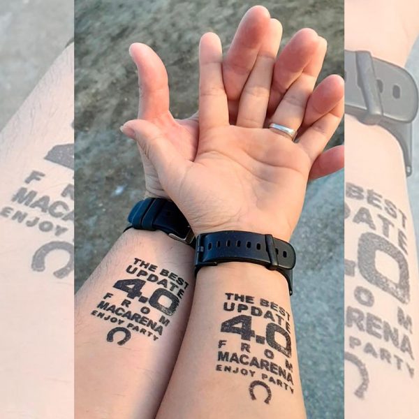 Ejemplo tinta Stazon secado ultrarápido tatuajes