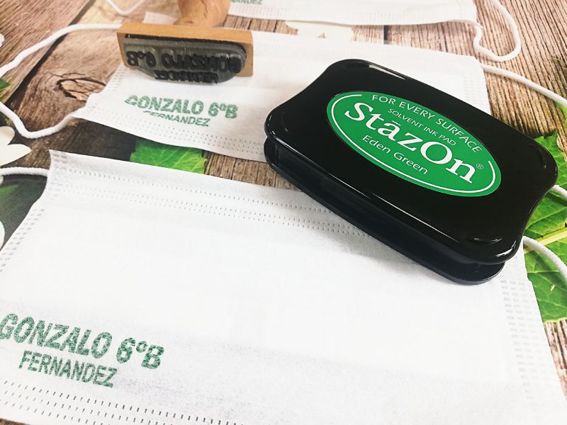 La mascarilla del colegio de tu hijo personalizada con tampón BigStamping